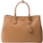 Prada Extra Large Galleria Leather Bag - Natural