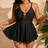 Shein Summer Beach Plus Solid Color Ring Tankini Swimsuit Set