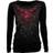 Spiral Blood Rose Baggy Top - Black