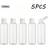 Shein 5Pcs 3.4oz Clear Round Shoulder Bottle With Flip Butterfly Lid Travel Bottle Empty Cosmetic Sample Dispenser Container 100ml 5-pack