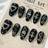 Shein 10pcs Almond-Shaped Black Sweet & Spicy Style Daily Life, Parties, Gatherings, Dance