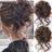 Shein pc Dark Brown Messy Bun Hair Scrunchie