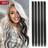 Shein 5 Pcs Black Clip In Hair Extensions 20 Long Straight Hairpieces Clip