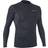 Olaian Men's Surfing Long Sleeve Uv Protection Top T-shirt 900 Black Black/carbon Grey