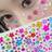 Shein 1 Random Glitter Colorful Flowers Face Jewelry Sticker Eyeshadow Crystal Makeup Art Eye Body Face Jewels Bady Makeup Tools Eyeliner Temporary Se