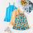 Shein Baby Girl Summer Holiday Style Sunflower Printed Cute Cami Dress Multicolored Piece Set