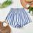 Shein Vacation Woven Striped High Waist Loose Wide Leg Womens Shorts