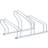 vidaXL Bicycle Stand for 3 Bikes Floor Freestanding Galvanised Steel