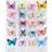 Shein Girls' Colorful Double Layer Mesh Butterfly Wings Hair Clips, Daily