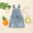 Shein Young Girl Washed Ripped Raw Hem Short Denim Dress For Summer