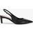 Dune London Celinna Leather Heeled Slingback Pointed Courts, Black