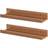 Harbour Housewares Floating Picture Ledge Brown Wall Shelf 32.5cm 2pcs