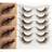 Shein NEW Pairs Brown Faux Mink Fake Eyelashes Transparent Stem Invisible Band Lashes Reusable Natural Fluffy Crossed False Eyelashes