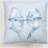 Shein pc Simple HandPainted Romantic Light Bowknot Knot Pillow Case Blue (40x40cm)