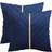 Shein pc Navy Velvet Cushion Cover Gold, Blue (35x35cm)
