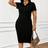 Shein Plus VNeck Bodycon Short Sleeve Dress With SingleBreasted Closure For Summer