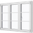 Klarvinduer BH3-9_138 Trä Sidohängt fönster 2-glasfönster 119x60cm