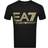 EA7 Logo Series Stretch Cotton Short Sleeved T-shirt - Black