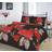 Homespace Direct Isabella Duvet Cover Red, Black (230x220cm)