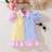 Shein Minimalist Striped Bubble Sleeve Baby Girl Daily Summer Dress
