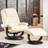 Artemis Home Burdell with Footstool Cream Armchair 100cm