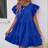 Shein Solid Ruffle Hem Smock Dress For Holiday