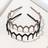 Shein 2pcs Toothed Wavy Headband, Simple Anti-Slip Suitable For Men & Women Haircare And Skin Care,Hairband,Hair Hoop,Hairband,Hair Hoop,Zig Zag HeadbandHeadbands