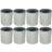 Selections Set of 8 Galvanised Steel Lawn Edging Rolls 16.5cm