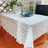 Shein pc Tassel Floral Lace Suitable Tablecloth White (140x100cm)
