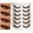 Shein Pairs Natural Look Brown False Eyelashes Fashion D Japanese Cosplay Faux Mink Lashes Dramatic Anime Lashes
