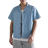 boohooMAN Short Sleeve Boxy Shirt - Blue