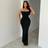 Shein Casual AllMatch Knitted Black Dress Womens Sleeveless Black And White Colorblock Tank Dress