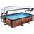 Exit Toys Rectangular Wood Pool with Filter Pump and Dome 3x2x0.65m