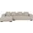 Beliani Lungo Modern Jumbo Cord Beige Sofa 285cm 4 Seater