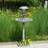 Gr8 Garden Pedestal Bird Bath Feeder Planter With Solar Light
