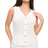 Tu Textured Button Vest Top - Cream