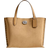 Coach Willow Tote Bag 24 With Rivets - Silver/Peanut