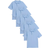 Tu Kid's Polo Shirt 5-pack - Blue (tuc144184259)