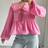 Shein Statement Collar Lantern Sleeve Knot Front Peplum Blouse For Summer