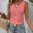 Shein Womens Solid Color Simple Sleeveless Button Front Casual Tank Top