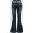 Shein Rhinestone Embellished Wings Embroidered Flared Jeans With Pockets School