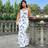 Shein Plus Floral Print Fish Tail Hem Cami Dress