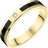 C. W. Sellors Patterned Wedding Band Ring - Gold/Black/Diamonds