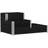 vidaXL 3-Tier Raised Bed Black Wood Pine