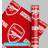 Arsenal FC Birthday wrapping paper arsenal 2 sheets & 2 tags football gift wrap
