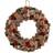 Samuel Alexander YuleFest Wreath with Baubles Brown/Red Decoration 50cm