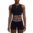 Nike Women's Pro Dri-FIT Cropped Tank Top - Black/White