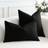Shein 1pc Luxury Linen Decorative Square Pillow Case, Suitable For Sofa, Living Room, Bedroom, Farmhouse, Also Can Be Used As Gift, Applicable For All Seasons Pillow Case Black (40x40cm)