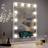 Fenchilin Hollywood Mirror with Lights Bluetooth and Wireless Charger Vanity Mirror 12 LED Light Up 360 Rotation White One Size