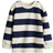 H&M Kid's Sweatshirt - Navy Blue/Cream Striped (1078507047)